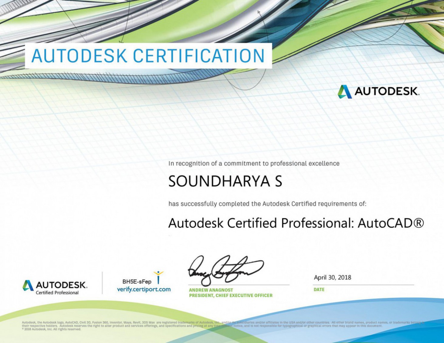 AutoCAD Profesional Certificate